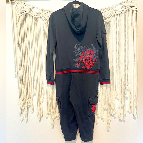 Vintage G-UNIT MFG. 90’s Hooded & Embroidered Jumpsuit Onesie Size L - Picture 2 of 14